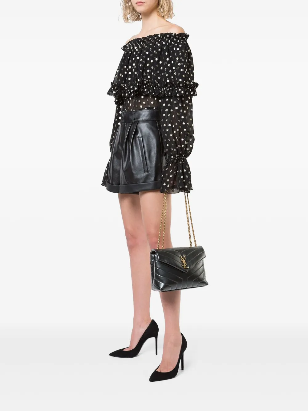 Saint Laurent Loulou schoudertas - Zwart