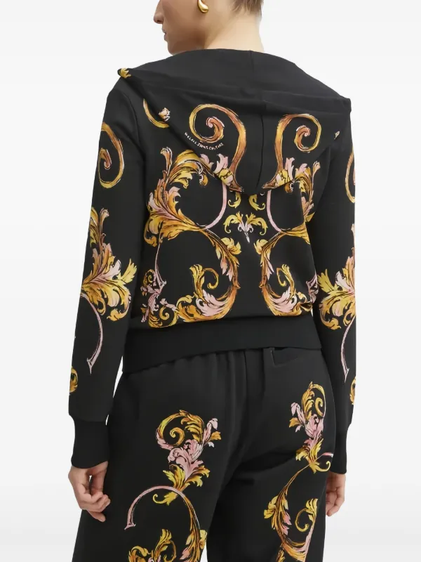 ⭐︎VERSACE JEANS COUTURE ブラック パーカー⭐︎ Versace Jeans Couture ジップアップ パーカー | ブラック