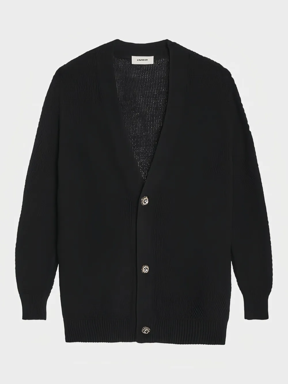 A Paper Kid Jewel Botton Cardigan Clothing In Black