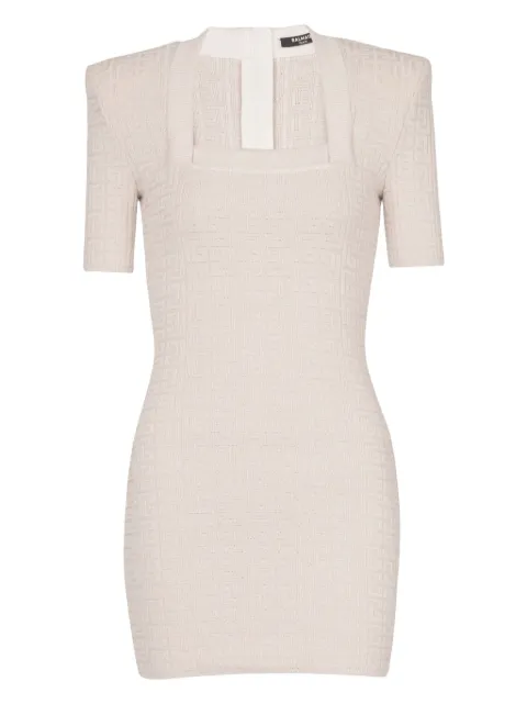 Balmain labyrinth-knit mini dress
