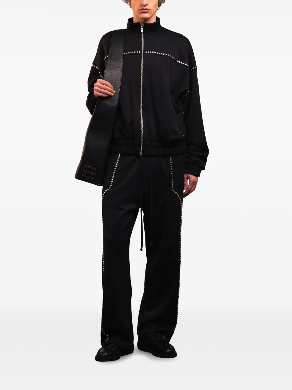 ROUGH. Broek met kralendetail - Zwart