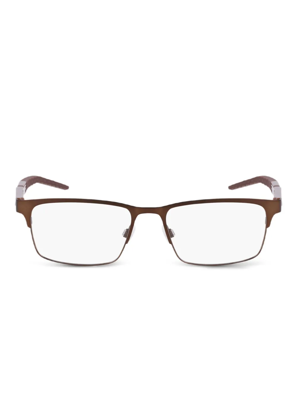 Nike metal rectangle glasses | Brown | Image 1