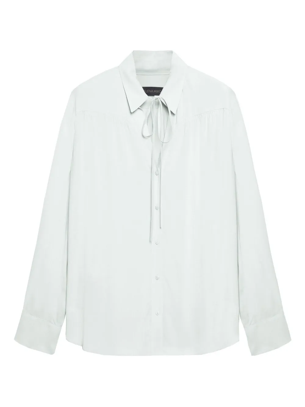 ELENA MIRO` pleated shirt | Green | Image 1