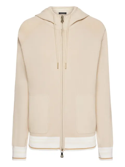 ELENA MIRO` hoodie con borde a rayas