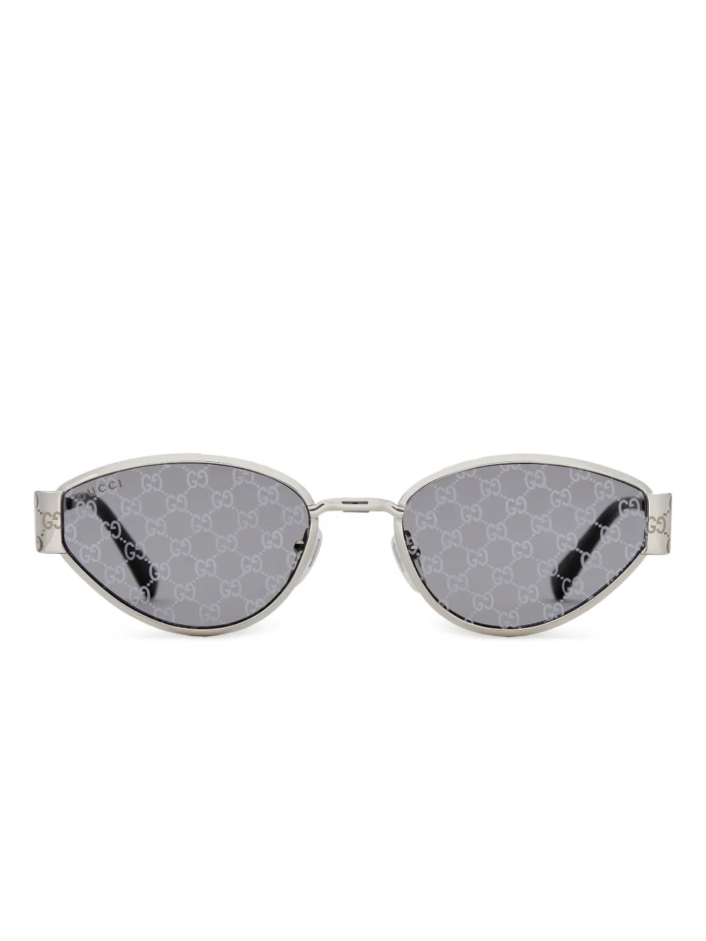 Gucci Eyewear Zonnebril met geometrisch montuur Zilver