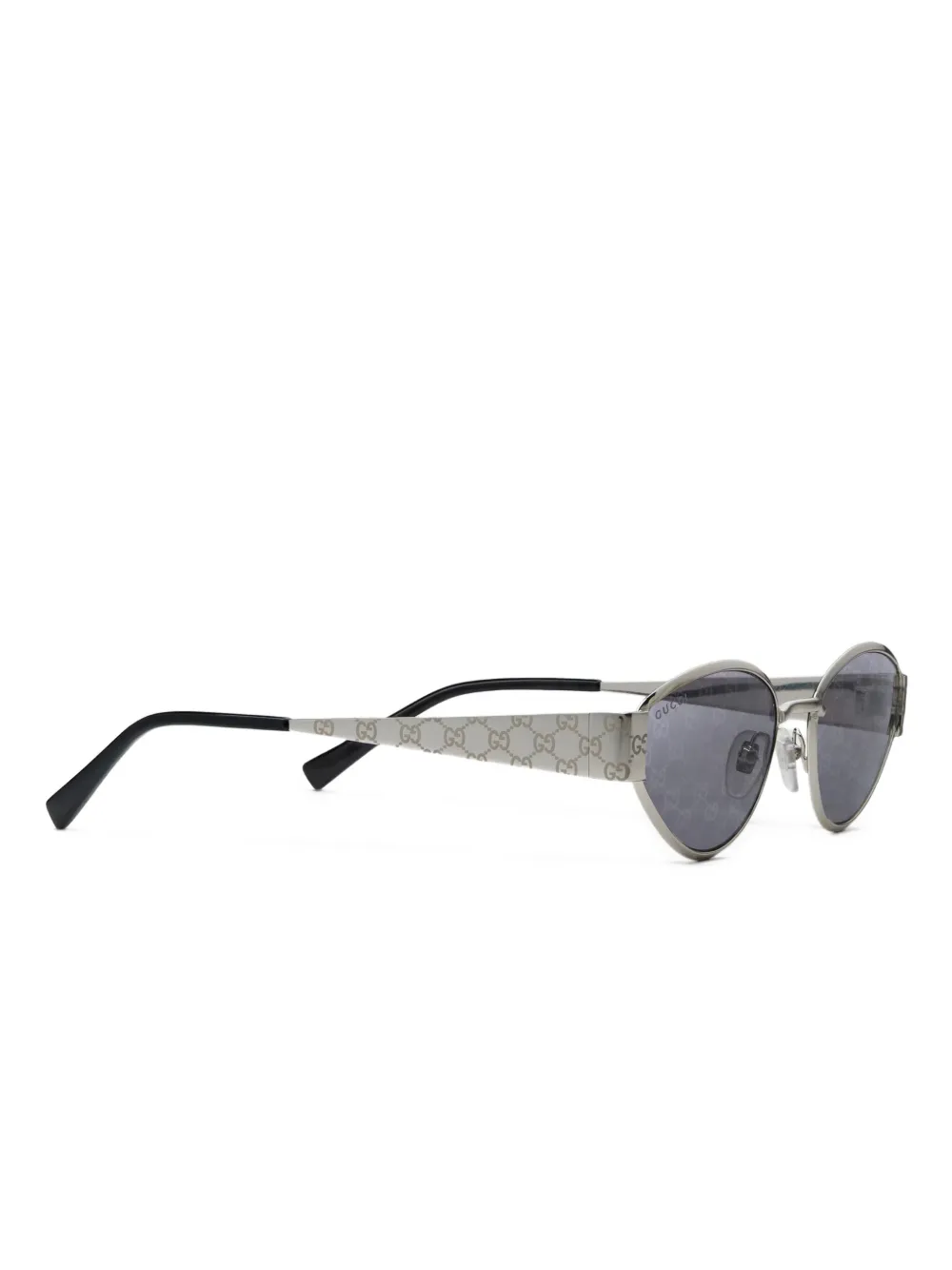 Gucci Eyewear Zonnebril met geometrisch montuur Zilver