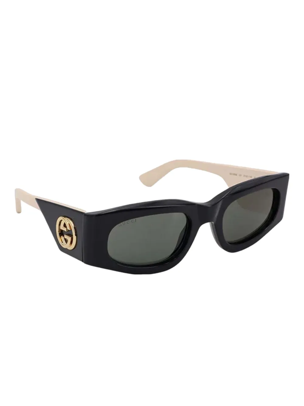 Gucci Eyewear Zonnebril met rechthoekig montuur Zwart