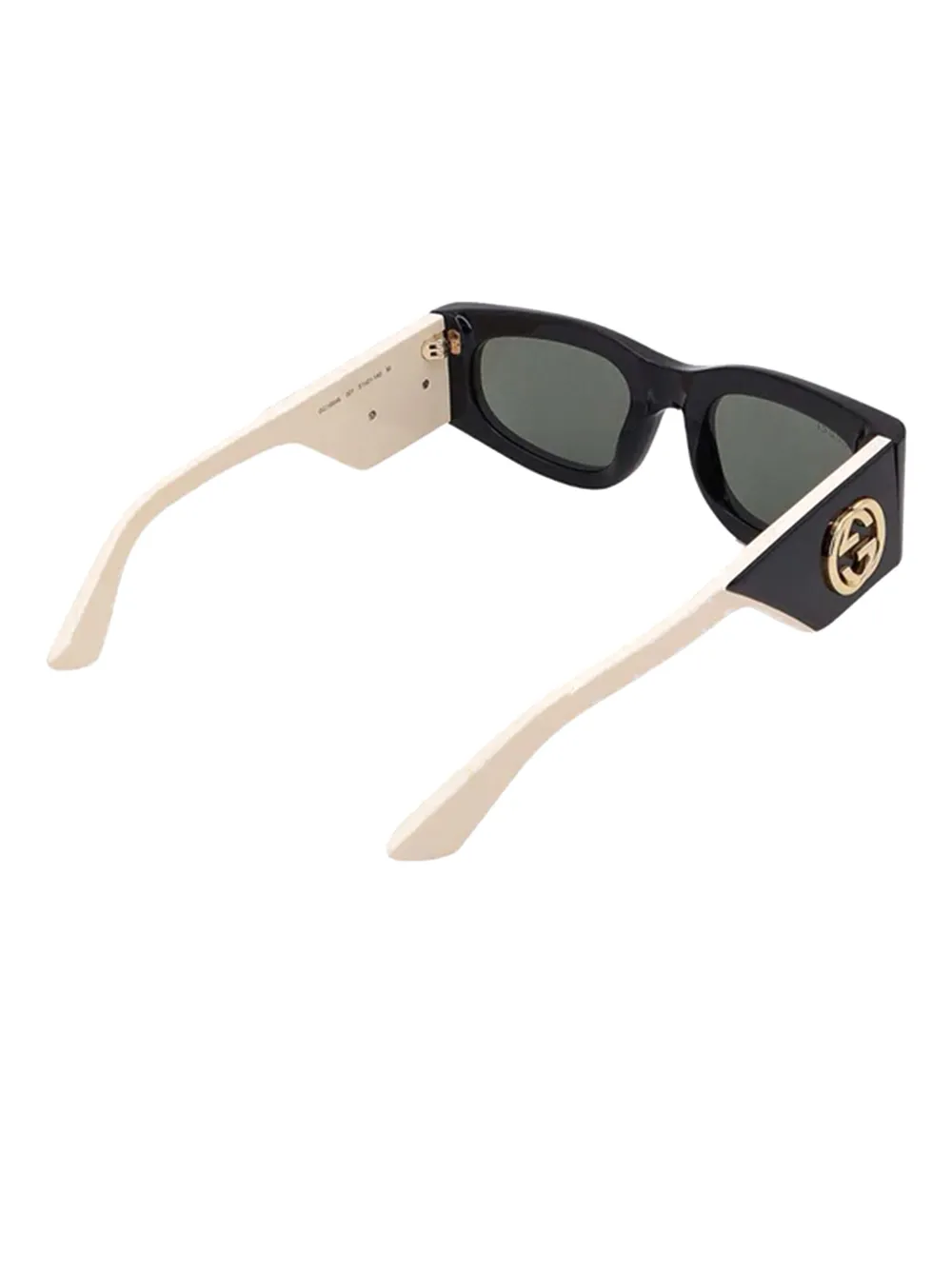 Gucci Eyewear Zonnebril met rechthoekig montuur Zwart