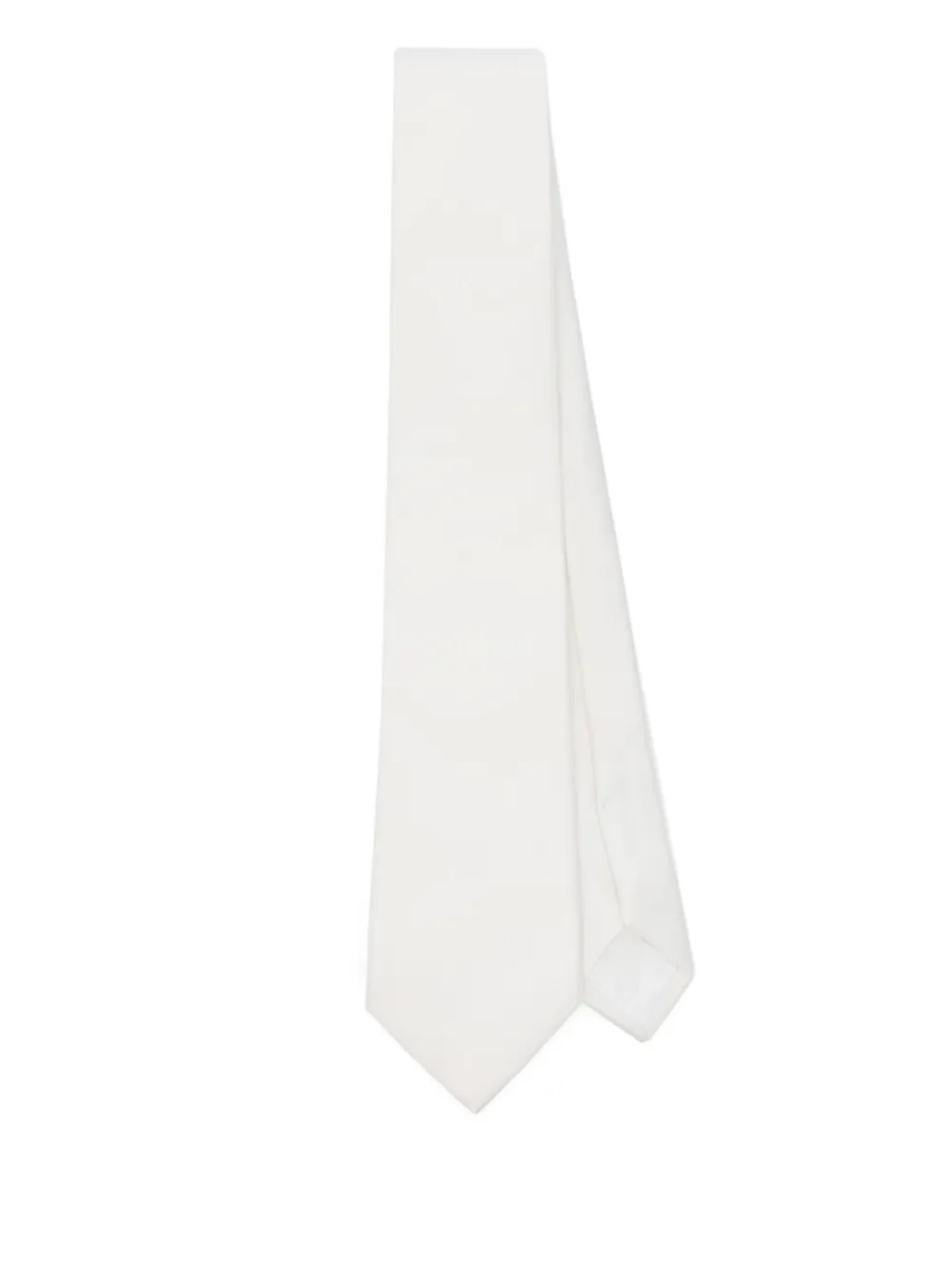 Tagliatore satined tie | White | Image 1