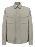 People Of Shibuya logo-patch shirt jacket - Neutrals