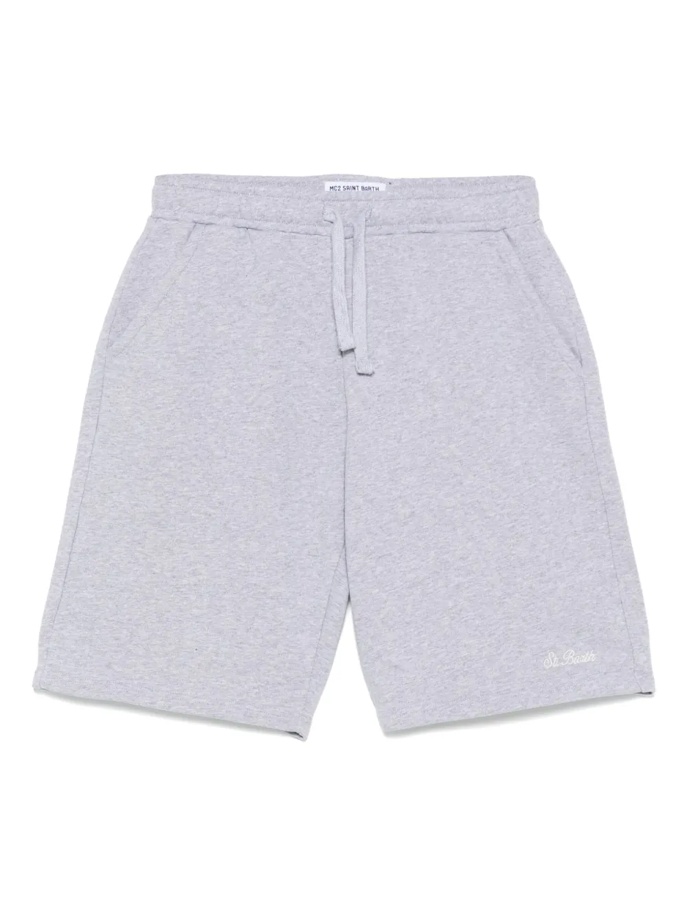 Mc2 Saint Barth Grey Fleece Bermuda Shorts In Grey