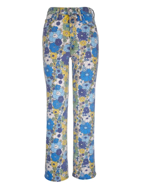 MOTHER Rambler floral-print jeans