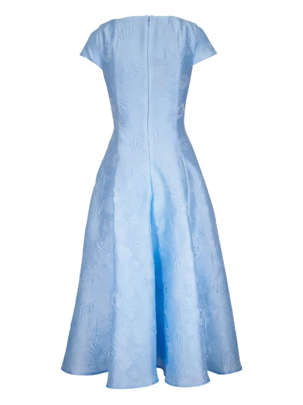 Talbot Runhof floral-embroidered Dress | Blue