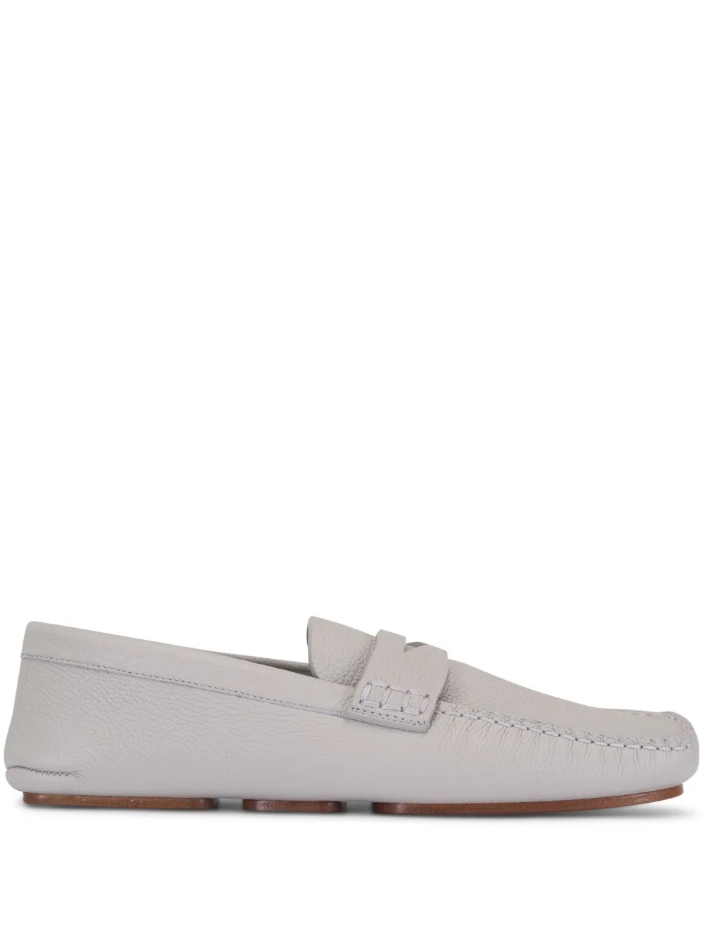 Khaite Leather Loafers In Gray