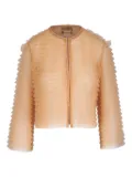 Akris ruched tulle jacket - Neutrals