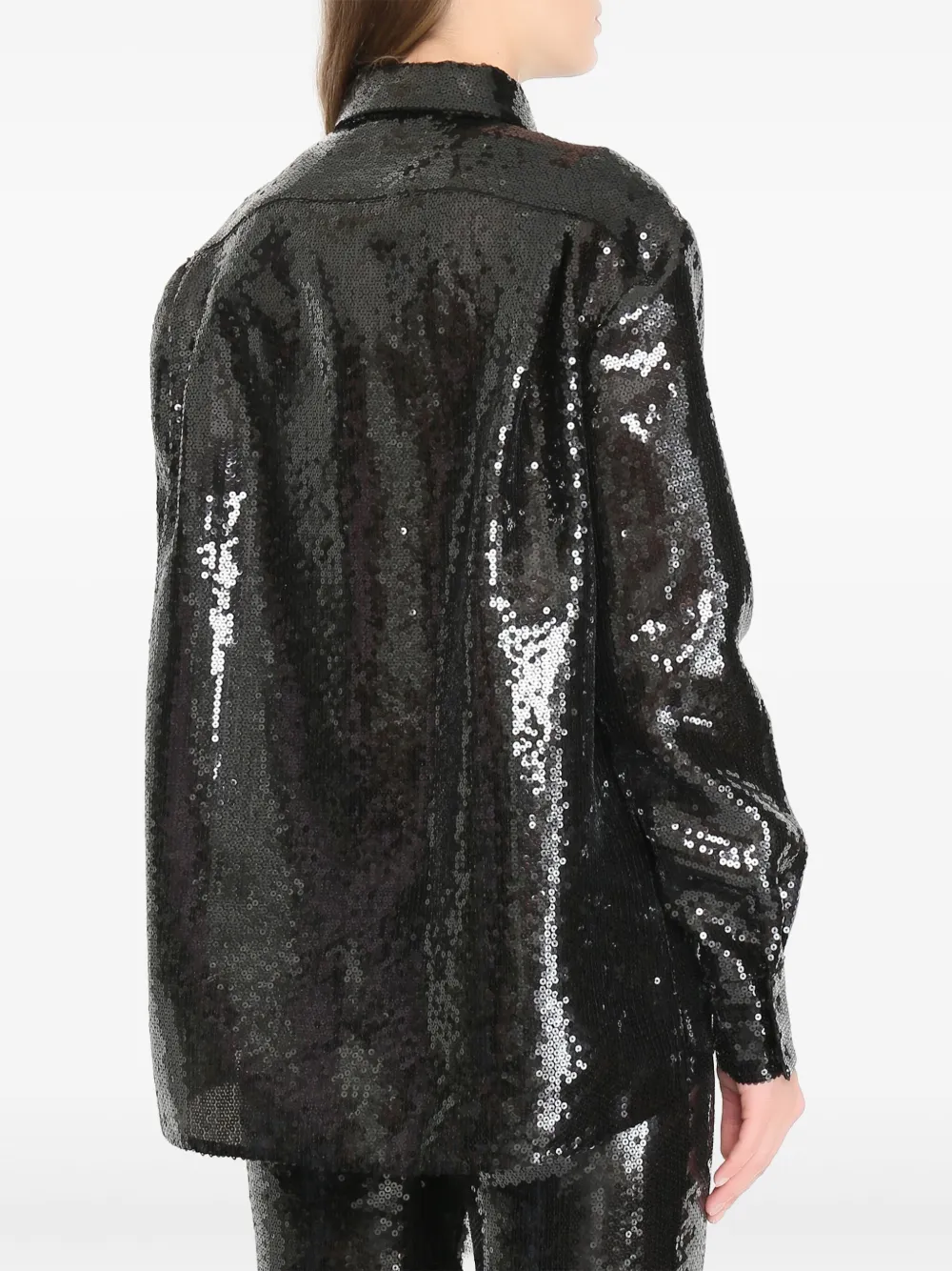 Alberta Ferretti Blouse met pailletten Zwart