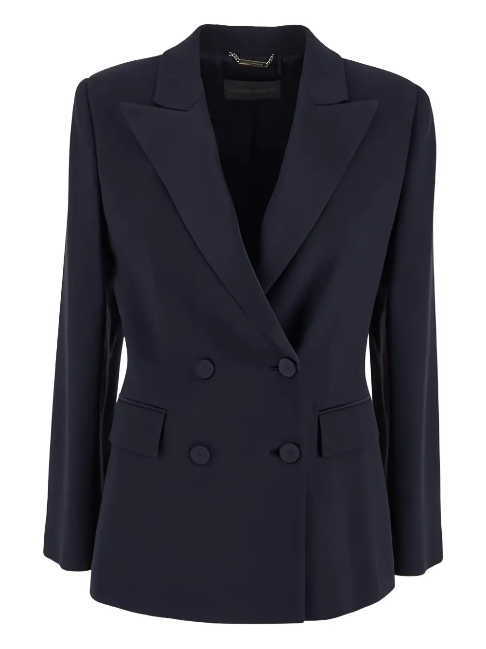 Alberta Ferretti double-breasted peak-lapel blazer Blauw
