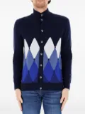 Ballantyne diamond-print cardigan - Blue