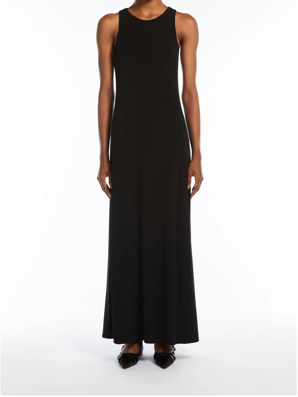 Max Mara sleeveless maxi dress Zwart