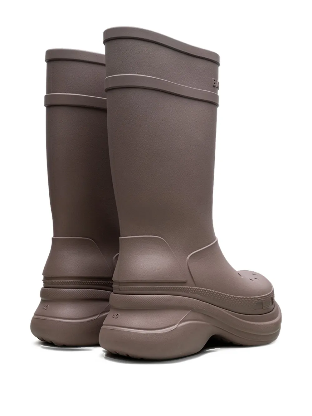 Crocs X Balenciaga Platform Rubber Boots In Purple
