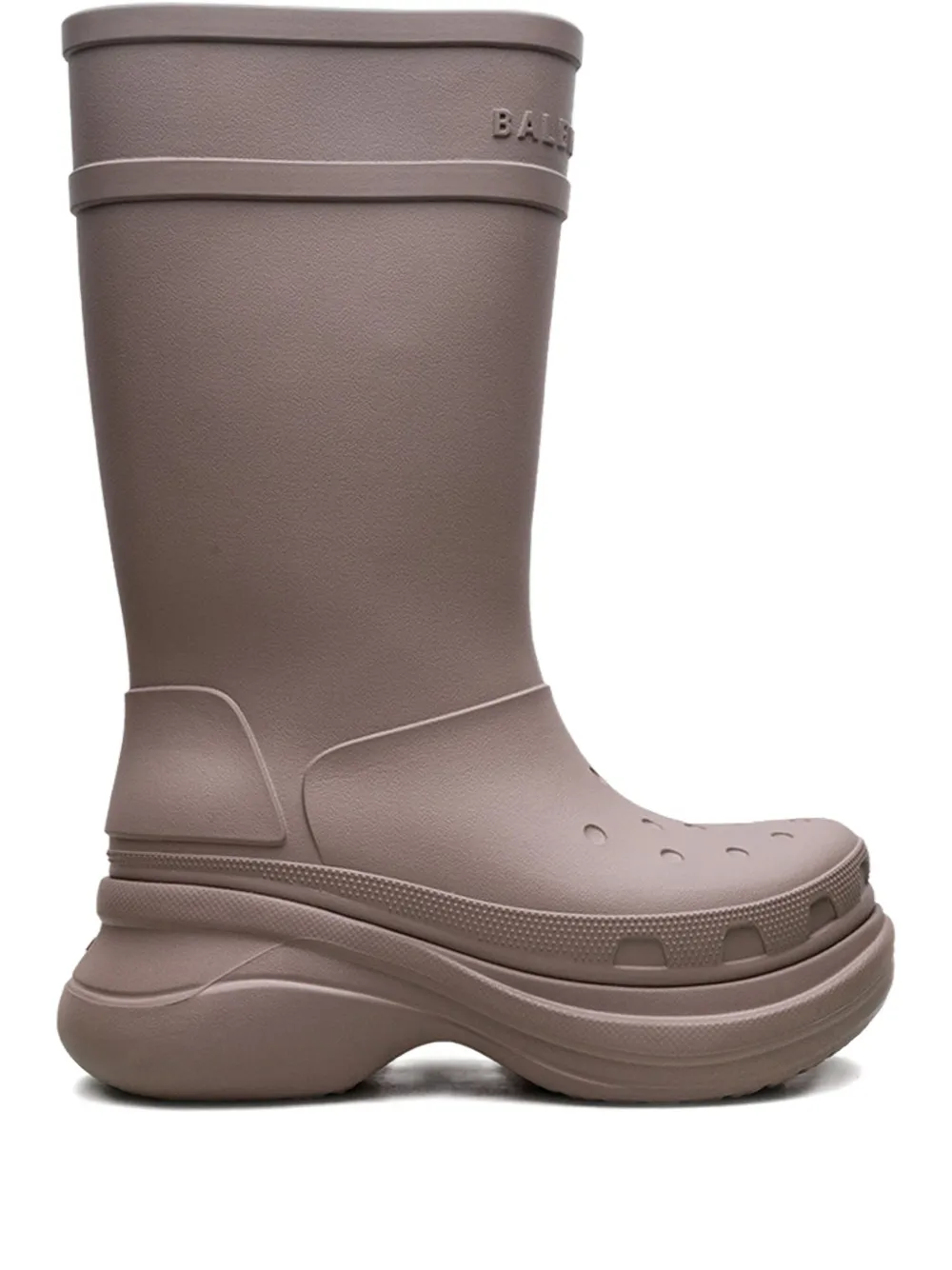 Crocs x Balenciaga platform rubber boots Neutrals