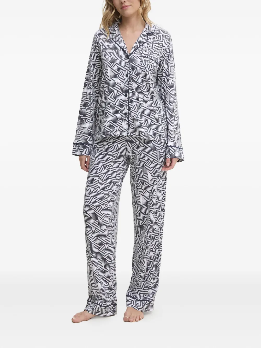 Dkny Geometric-print Pyjama In Multi
