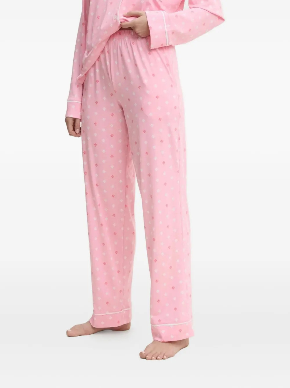 DKNY logo-print pajama set (set of two) Roze