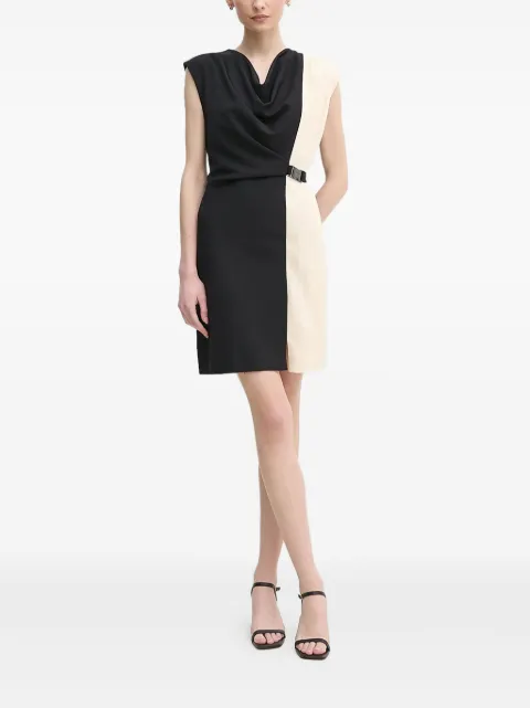 DKNY cowl-neck buckled dress