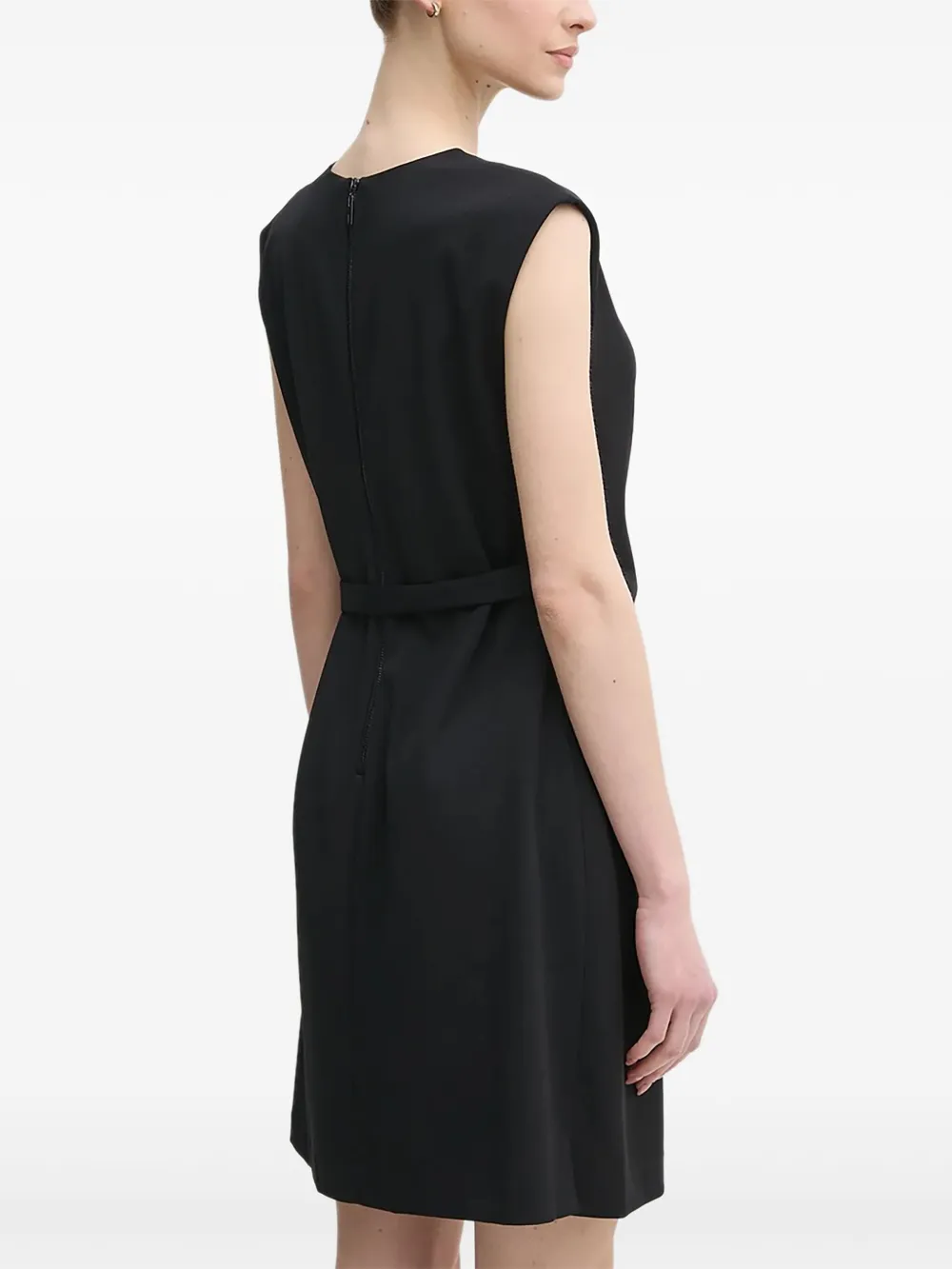 DKNY Jurk met col en gesp - Zwart