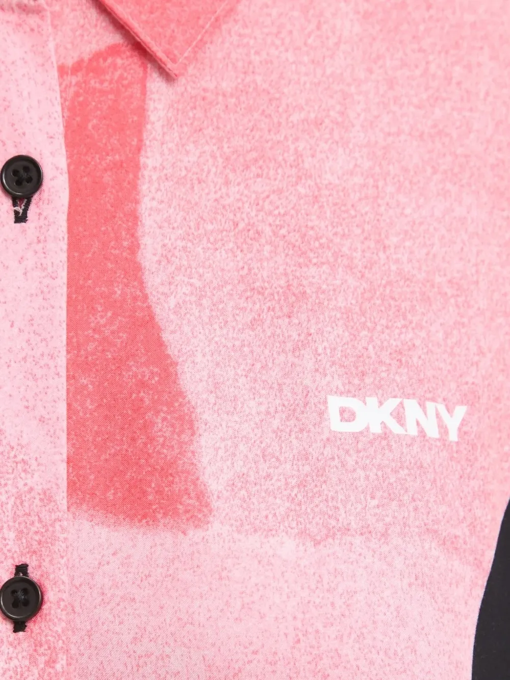 DKNY geometric-print shirt midi dress Roze
