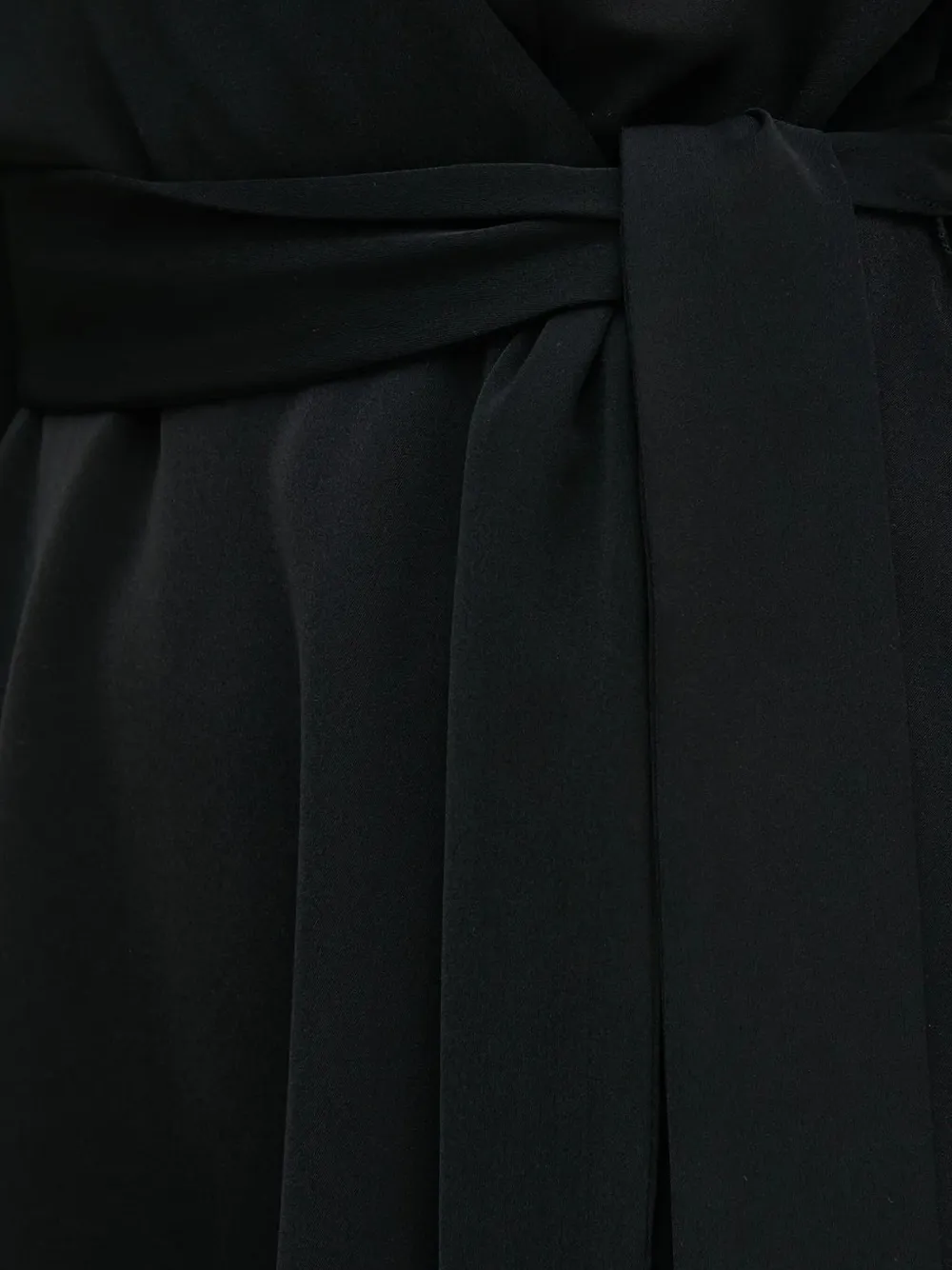 Dkny Wrap-front Long-sleeve Mini Dress In Black