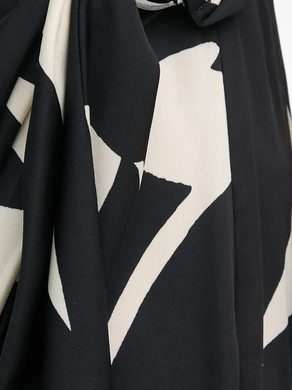 Dkny Abstract-print Wrap Dress In Black