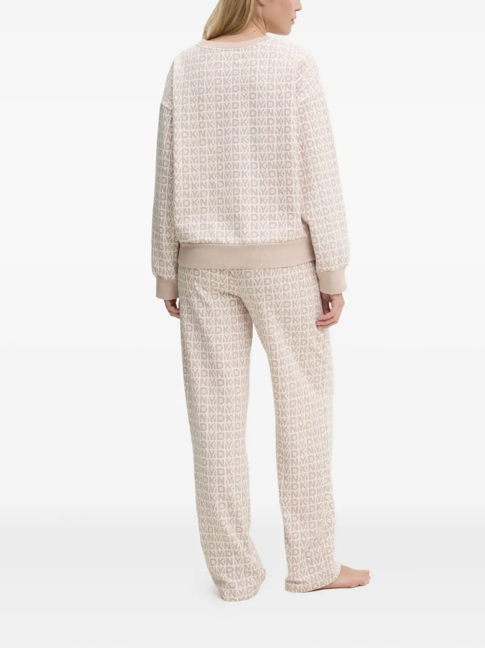 Dkny Logo-print Pyjamas In Neutral