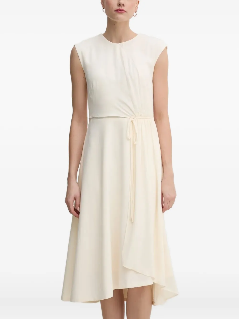 DKNY cap-sleeve cinched dress | Neutrals | Image 1