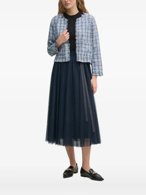 DKNY tweed frayed-edge jacket