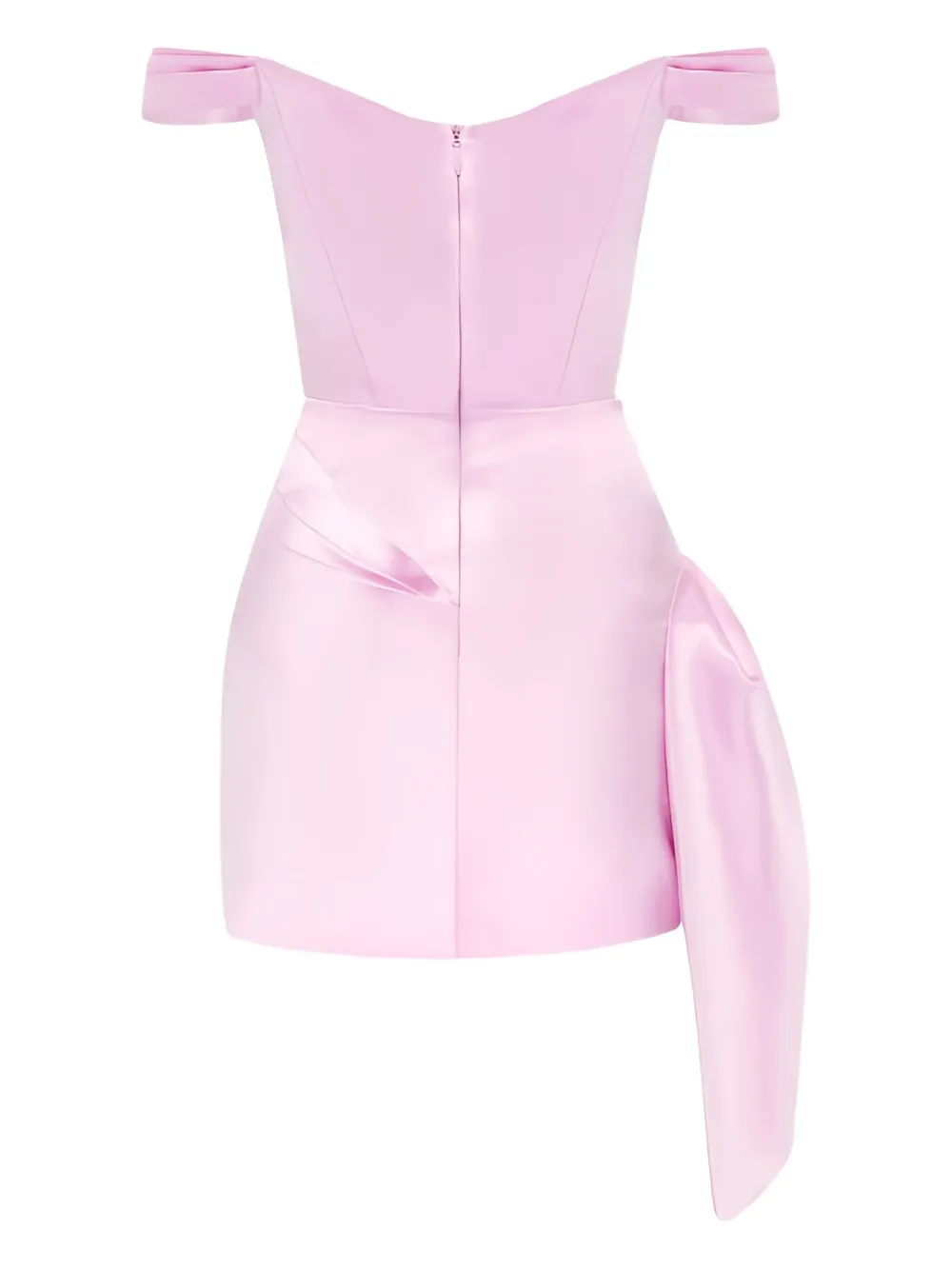 Alex Perry off-shoulder draped mini dress - Roze