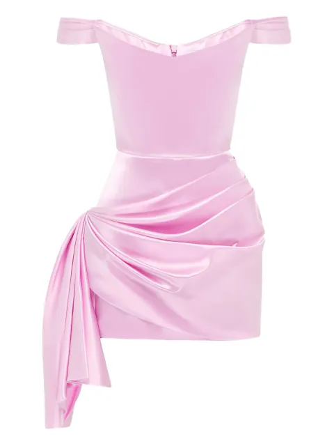 Alex Perry off-shoulder draped mini dress 