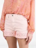 PHO FIRENZE embroidered shorts - Pink