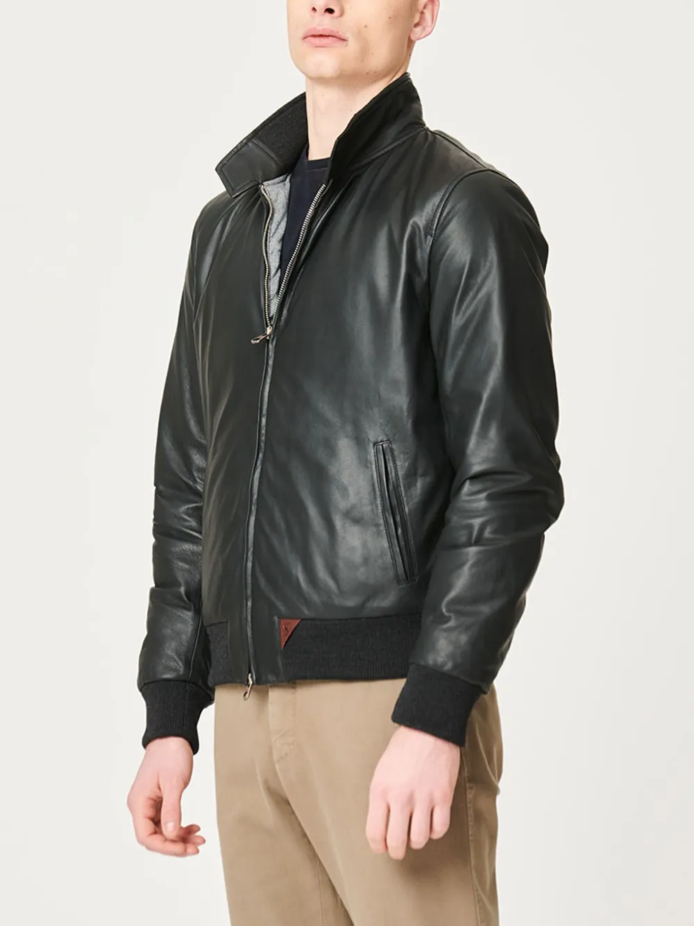Stewart Leather Jacket In Black