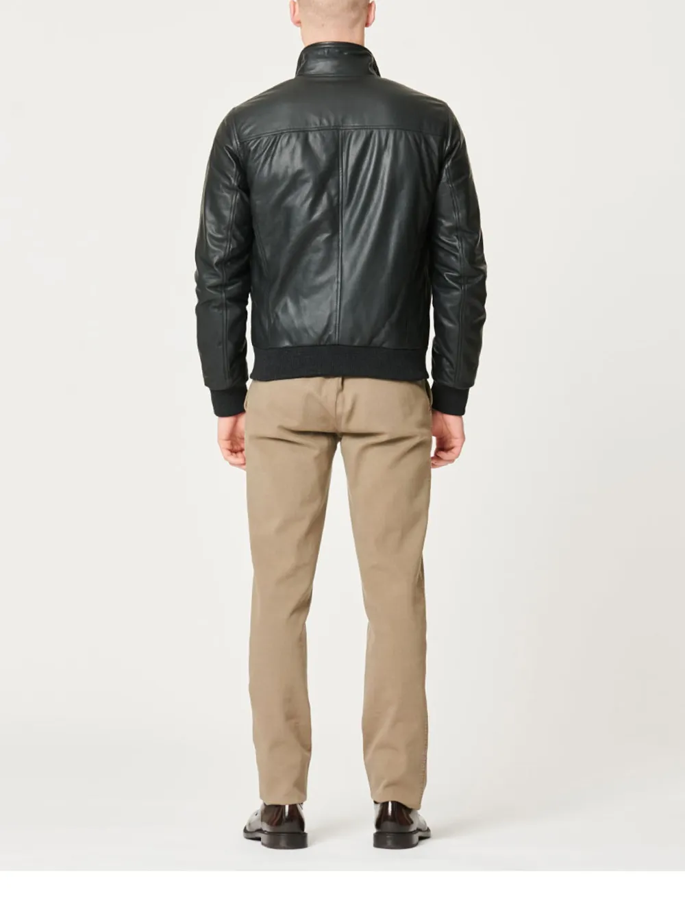 Stewart Leather Jacket In Black