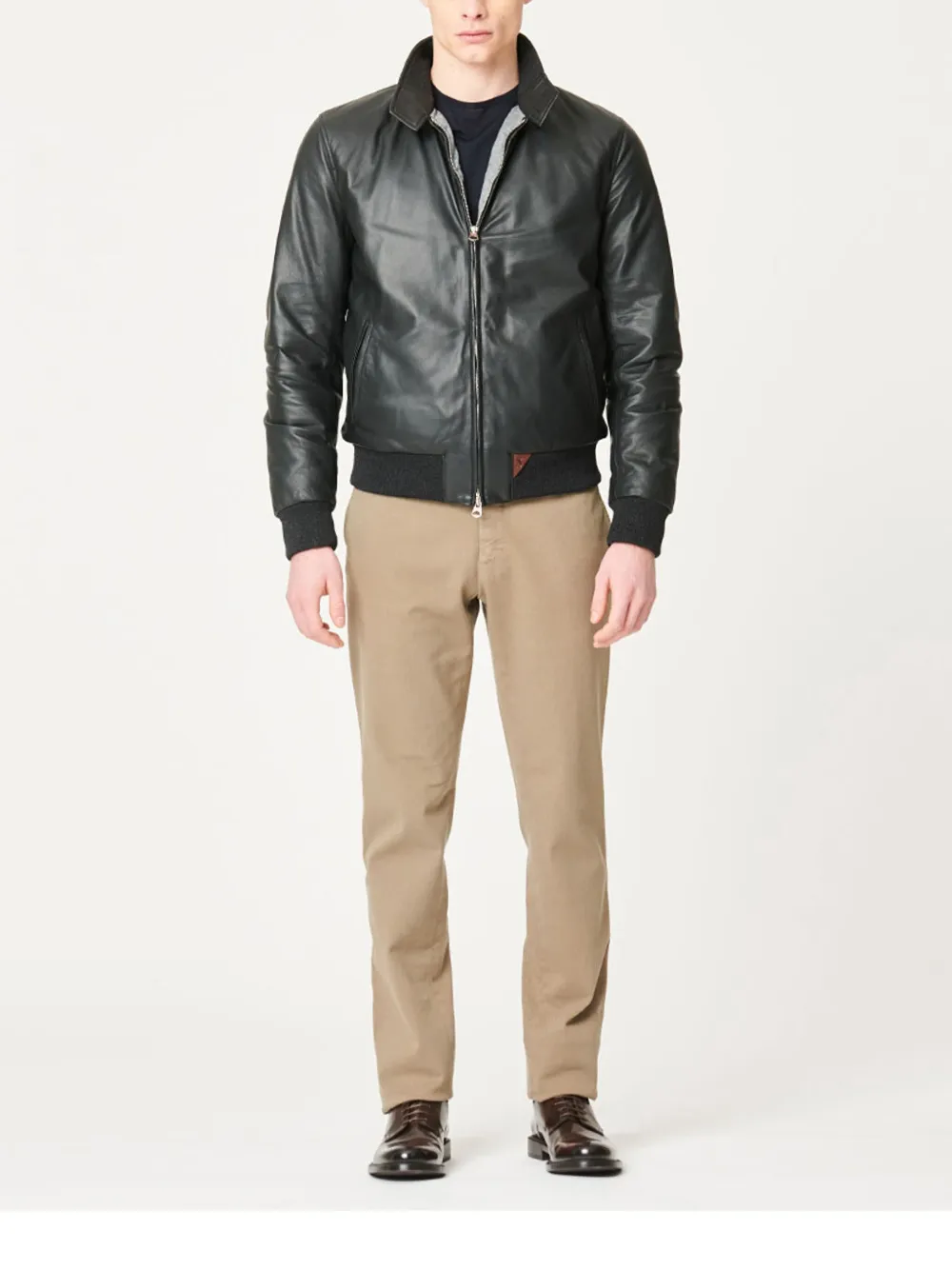 Stewart Leather Jacket In Black