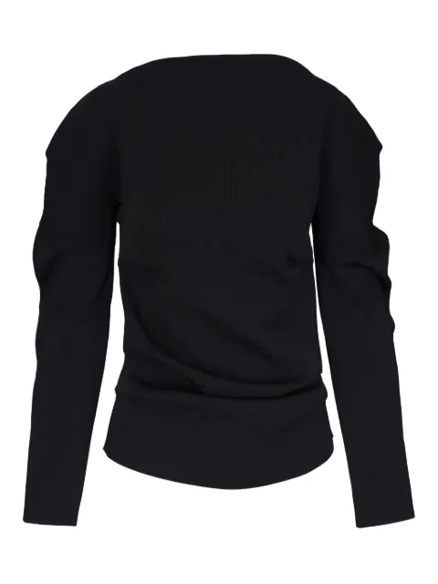 KHAITE top manga larga con detalle de hombro