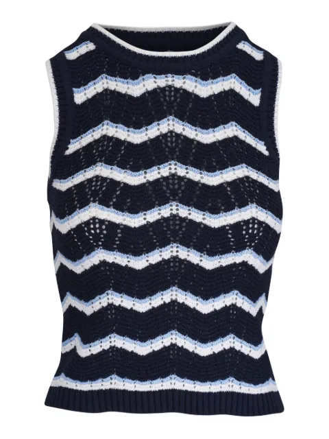 Veronica Beard Jerrel chevron-knit tank top