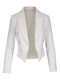 L'Agence Wayne double-breasted cropped blazer - White
