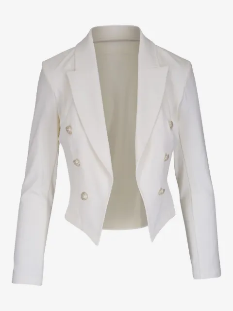 L'Agence blazer crop à boutonnière croisée