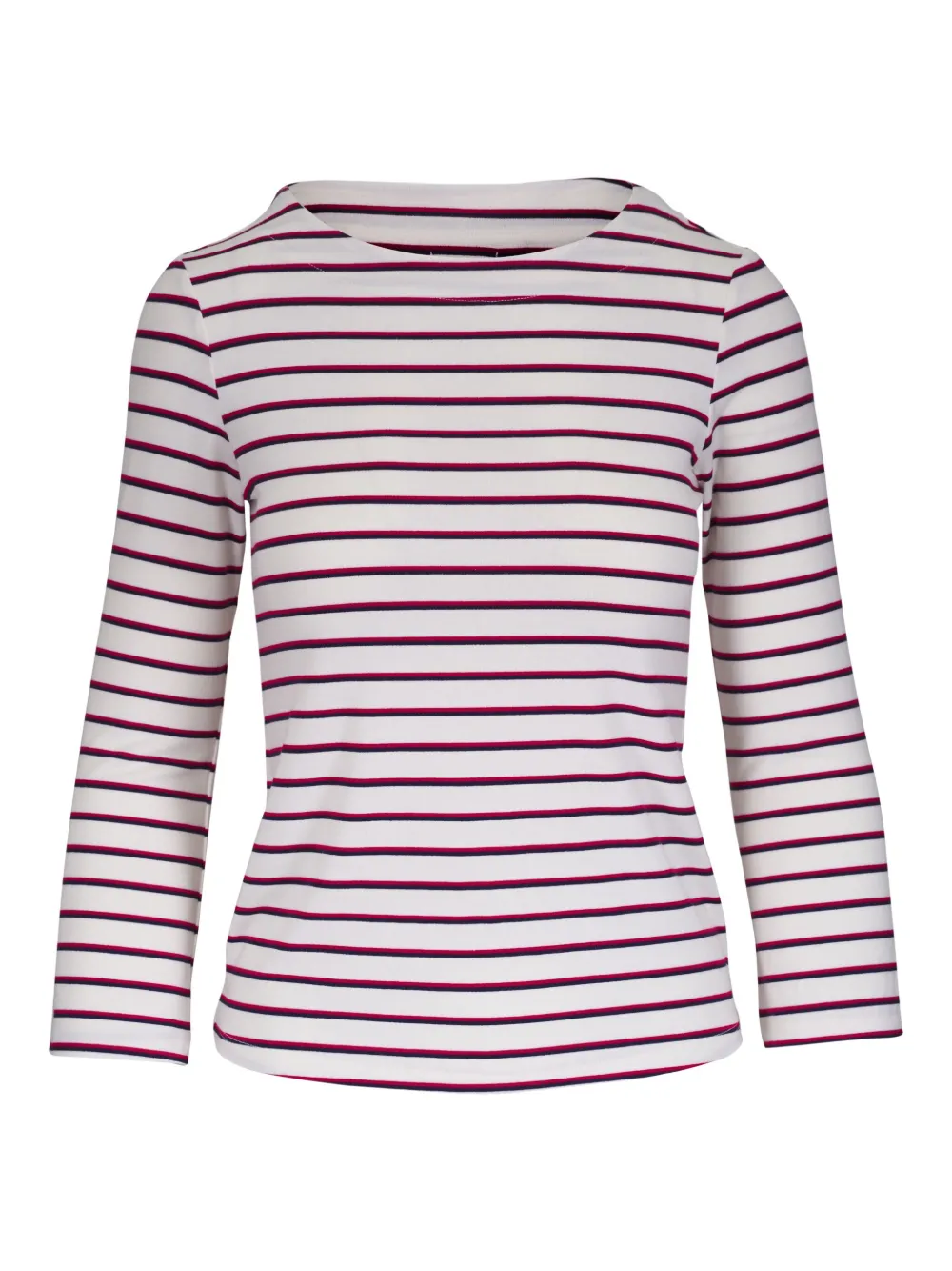 L'Agence playera con motivo de rayas | blanco | Image 1