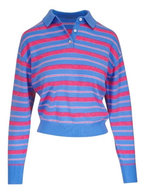 Guest In Residence suéter estilo playera tipo polo con motivo de rayas