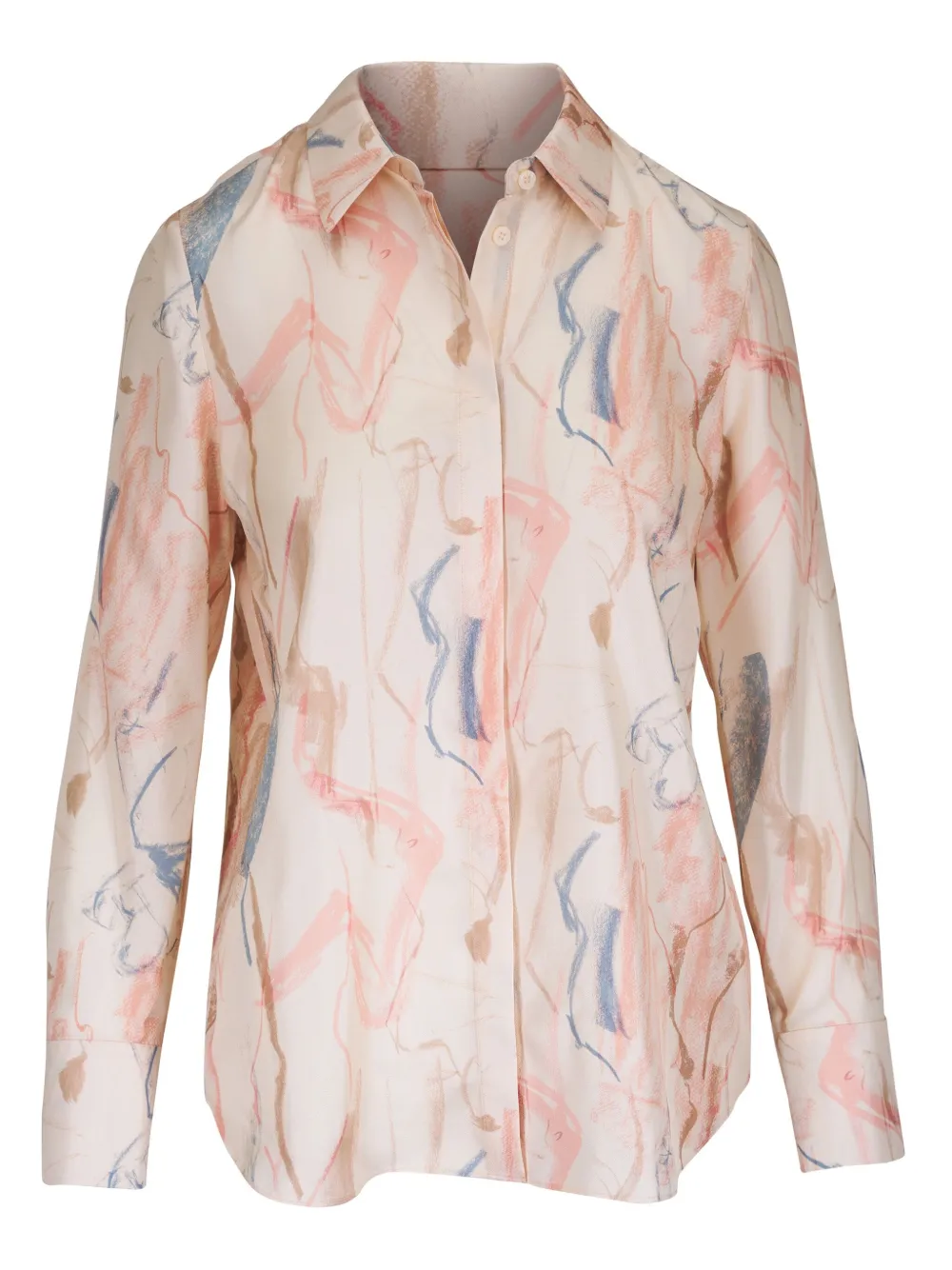 Lafayette 148 camisa de seda | rosado | Image 1