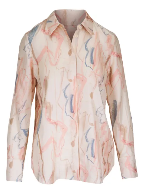 Lafayette 148 camisa de seda