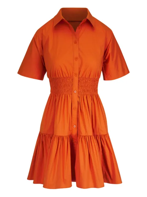 Veronica Beard smocked-waist shirt dress